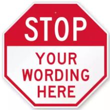 Aluminum road traffic reflective hand stop paddle signs