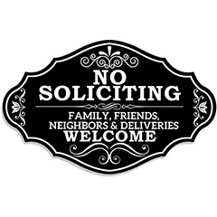No Soliciting Sign