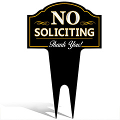 Signs Authority No Soliciting Outdoor Metal Yard Sign for Home, House and Business