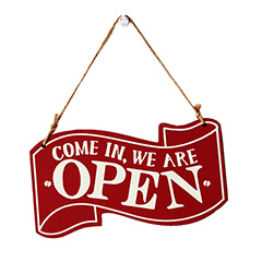 Open and Closed Business Signs Sided Wooden Open Signs with Rope for Coffee Bar Shop Door Window