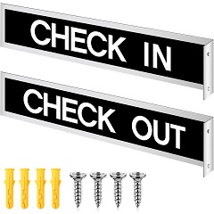 Double Sided Aluminum Check In Out Sign