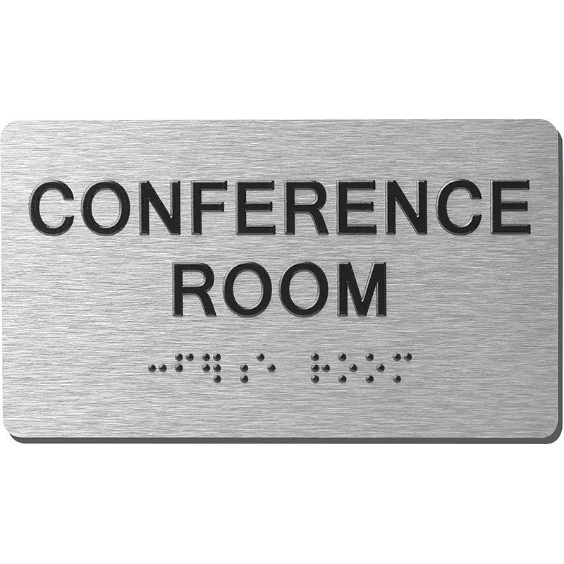 ADA Compliant Office Door Sign for Conference Room Grade 2 Braille